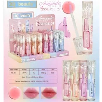 Présentoir de 24 (soit 0,85€ l'unité) LIP OIL AMPOULES MAGIC – 3Q BEAUTY – Image 2