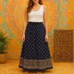 Lot de 4 (3,50€ Pièce) : Jupe longue Petit Motif Bohème doré - MADE IN INDIA