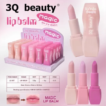 Présentoir de 24 (soit 0,79€ l'unité) BAUME À LÈVRES MAGIC LONGUE TENUE – 3Q BEAUTY – Image 2