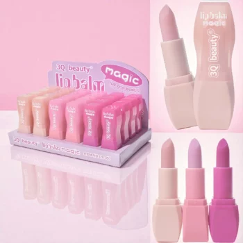 Présentoir de 24 (soit 0,79€ l'unité) BAUME À LÈVRES MAGIC LONGUE TENUE – 3Q BEAUTY