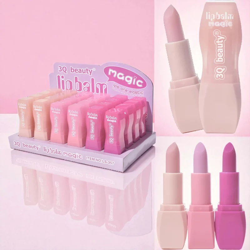 Présentoir de 24 (soit 0,79€ l'unité) BAUME À LÈVRES MAGIC LONGUE TENUE – 3Q BEAUTY
