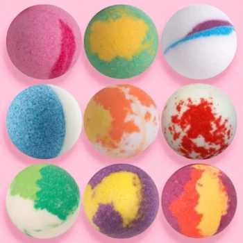 Mélange de 10 (Soit 0,40€ Pièce) : Bombes de Bain Divers Parfums