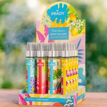 Présentoir de 16 (soit 1,39€ pièce) : Brume Corporelle Rafraichissante - 4 Parfums