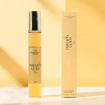 Présentoir de 20 (1,20€ pièce) : Eau de toilette générique Homme TRILLION GOLD 33ml - Reyes Queens – Image 2