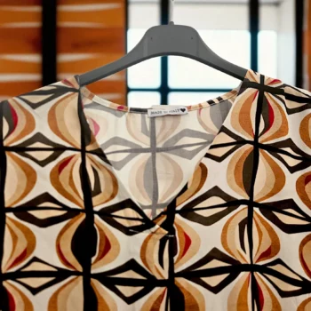 Lot de 5 (Soit 7,30€ Pièce) Mélange de Couleur de Top évasé large Manches courtes Motif Ethnique coloré - MADE IN ITALY – Image 6