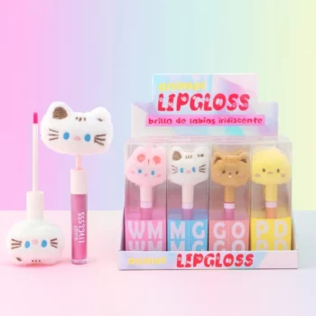 Présentoir de 20 (soit 1,65€ l'unité) : Gloss à Lèvres ANIMAL Couleur IRIDESCENTE – Leticia Well