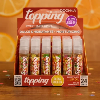 Présentoir de 24 (soit 0,75€ l'unité) : Gloss Topping Sweet Lip Oil - DDonna