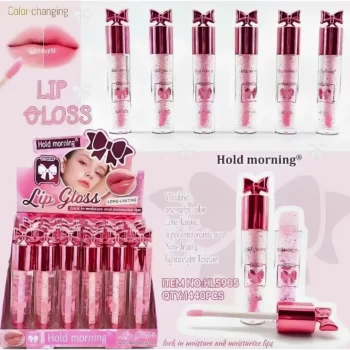 Présentoir de 24 (soit 0,90€ unité) : Gloss à Lèvres déco Petit Noeud – HOLD MORNING – Image 2