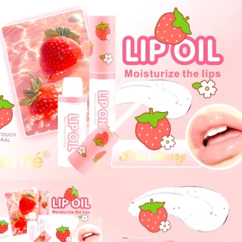 Présentoir de 24 (soit 1,13€ unité) : HUILE À LÈVRES FRAISE – KARITÉ – Image 2