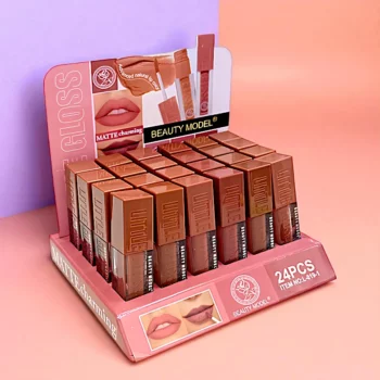 Présentoir de 24 (soit 0,95€ unité) : Little Gloss à Lèvres MATTE CHARMING – BEAUTY MODEL