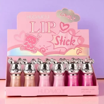 Présentoir de 24 (soit 1,05€ unité) : Rouge à Lèvres Ourson LOVELY – HUDAMOJI