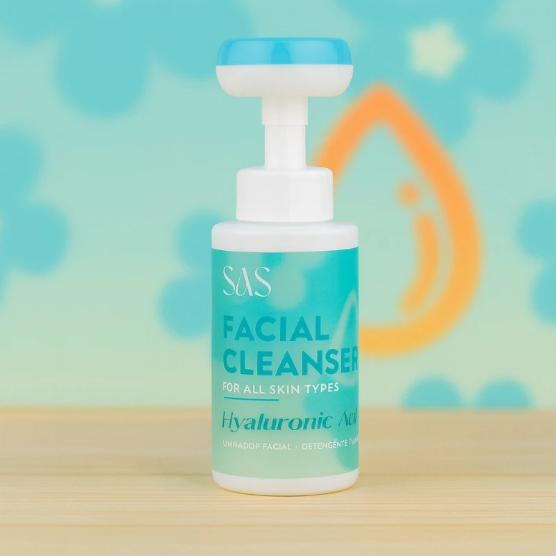 SAH143 Nettoyant visage à l'acide hyaluronique Présentoir de 9 (soit 3,90€ unité) : Nettoyant pour Visage ACIDE HYALURONIQUE - SAS – Image 1