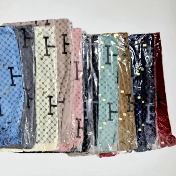 Lot de 6 (soit 3,50€ piéce) - Grand foulard haute qualité – Effet & touché cachemire 180cm - Mélange de couleurs – Image 4