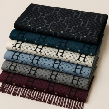 Lot de 6 (soit 3,50€ piéce) - Grand foulard haute qualité – Effet & touché cachemire 180cm - Mélange de couleurs