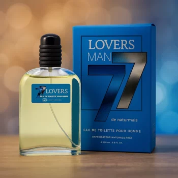 A Partir de 1,94€ Prix Dégressif :  Eau de Toilette Homme Lovers Man 77 – Naturmais – Fabriquée en Espagne