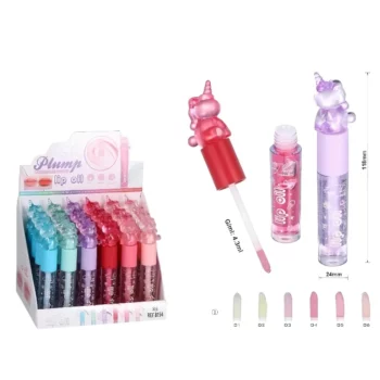 Présentoir de 24 (soit 1,05€ unité) : Huile à Lèvres Licorne PLUMP – EASY PARIS – Image 2