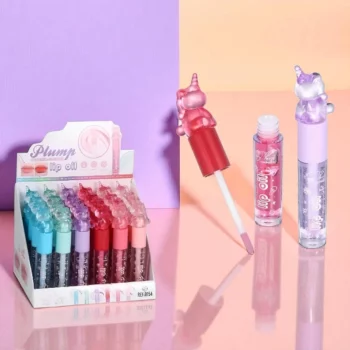 Présentoir de 24 (soit 1,05€ unité) : Huile à Lèvres Licorne PLUMP – EASY PARIS