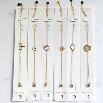 Prix dégressifs à partir de 1,60€ : Bracelets dorés & nacrés en acier inoxydable – Image 3