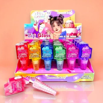 Présentoir de 24 (soit 0,98€ Pièce) : Gloss à Lèvres Kiss Me Beauty – Fraise & Sakura – Ushas – Image 2