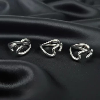 Lot de 50 Bagues (1,80€ Pièce) : Bague Ajustable Argenté Qualité N°1- Mélange ± 30 Différentes – Acier Inoxydable – Image 11