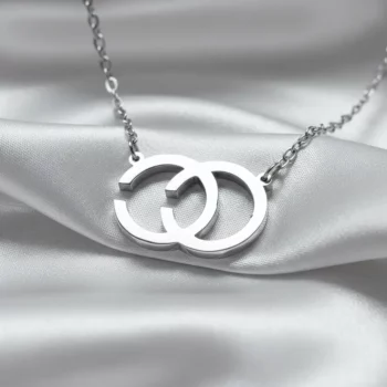 Lot de 3 (1,50€ Pièce) : Collier Avec Pendentif Cercle  - Argenté