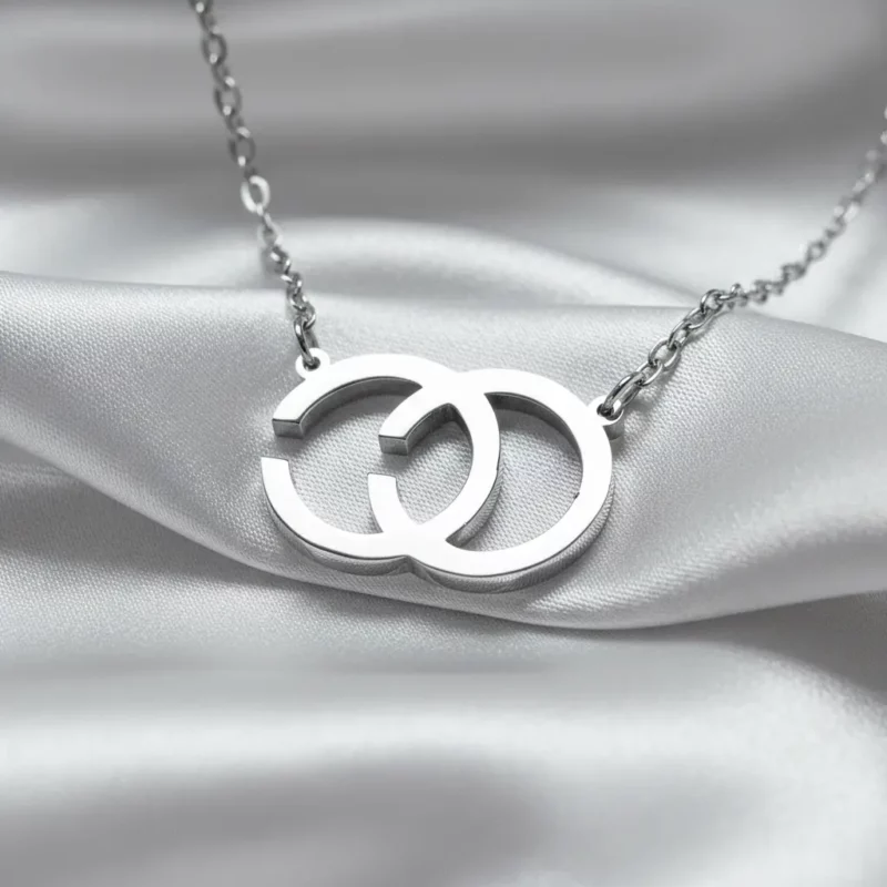 Lot de 3 (1,50€ Pièce) : Collier Avec Pendentif Cercle  - Argenté
