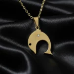 Lot de 3 (1,50€ Pièce) : Collier Avec Pendentif Dauphin - Doré