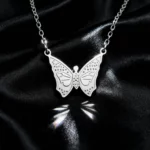 Lot de 3 (1,50€ Pièce) : Collier Avec Pendentif Papillon  - Argenté