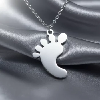 Lot de 3 (1,50€ Pièce) : Collier Avec Pendentif Pieds - Argenté