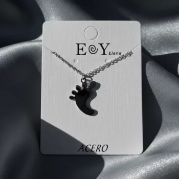 Lot de 3 (1,50€ Pièce) : Collier Avec Pendentif Pieds - Argenté – Image 2