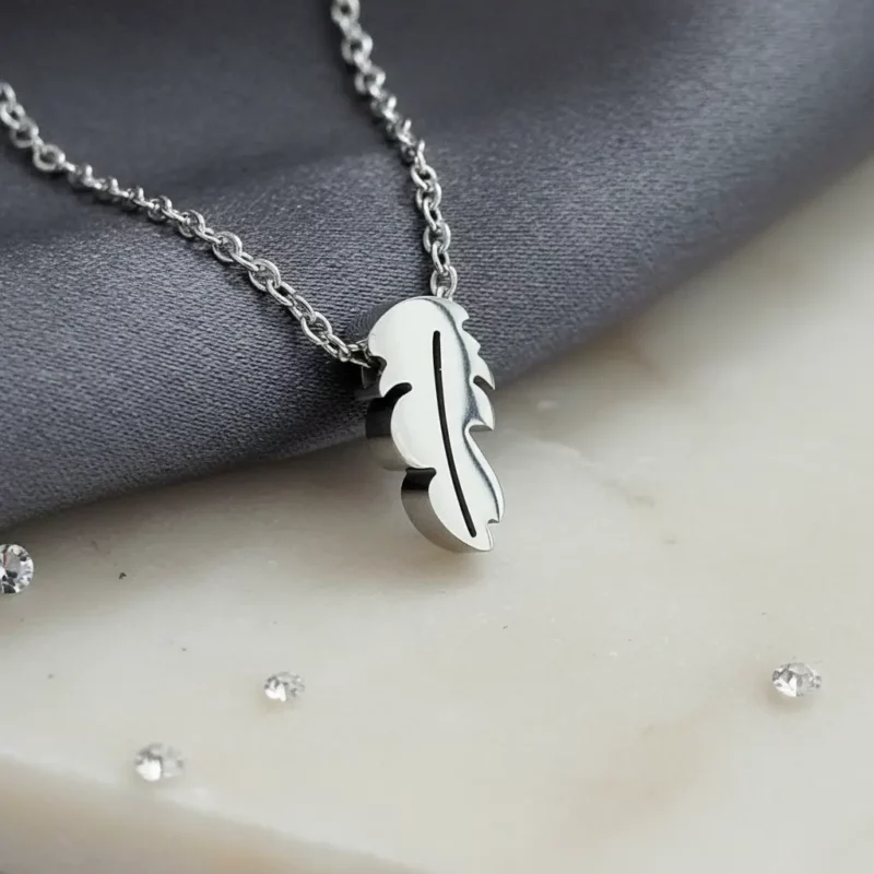 Lot de 3 (1,50€ Pièce) : Collier Avec Pendentif Feuille - Argenté