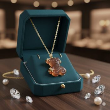 Lot de 3 (2,50€ Pièce) : Collier Doré pendentif Ourson coloré – Image 2