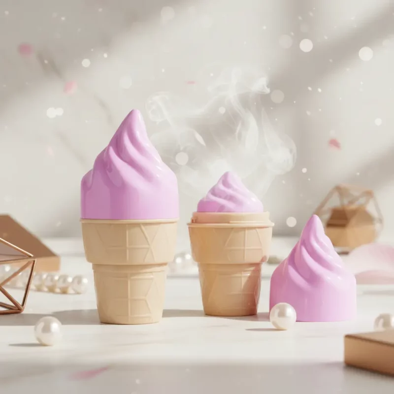 Présentoir de 24 (soit 1,20€ unité) : Baumes à Lèvres Wynie – Forme Cornet de Glace