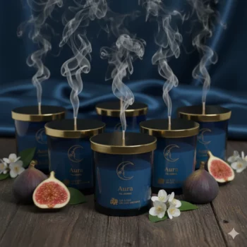 Lot de 12 (3,70€ Pièce) - Bougie parfumée Aura 150 g – La Casa de los Aromas