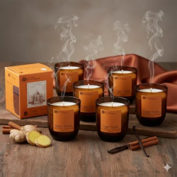 Lot de 16 (2,50€ Pièce) - Bougie parfumée Ginger Vanilla 110 g – La Casa de los Aromas