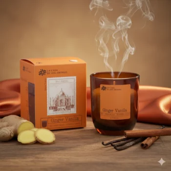 Lot de 16 (2,50€ Pièce) - Bougie parfumée Ginger Vanilla 110 g – La Casa de los Aromas – Image 2
