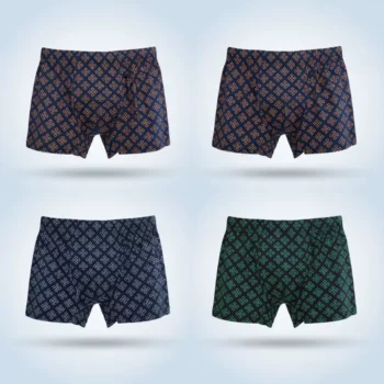 Lot de 12 (soit 1€ unité) : Boxer Homme coton 4 couleurs - M-L-XL-2XL-3XL