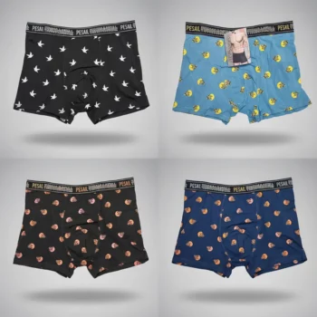 Lot de 12 (soit 1€ unité) : Boxer Homme coton 4 couleurs S - M-L-XL-2XL