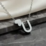 Lot de 3 (1,50€ Pièce) : Colliers Avec Pendentif Coeur & U - Argenté
