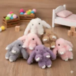 Lot de 12 (soit 2€ l'unité) : Porte-Clés Peluche – Lapin
