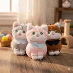 Lot de 12 (soit 2€ l'unité) : Porte-Clés Peluche – Chat