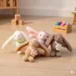 Lot de 12 (soit 2€ l'unité) : Porte-Clés Peluche – Lapin