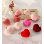 Lot de 12 (soit 1€ l'unité) : Porte-Clés Peluche – Coeur