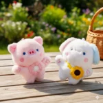 Lot de 12 (soit 1,70€ l'unité) : Porte-Clés Peluche – Cochon