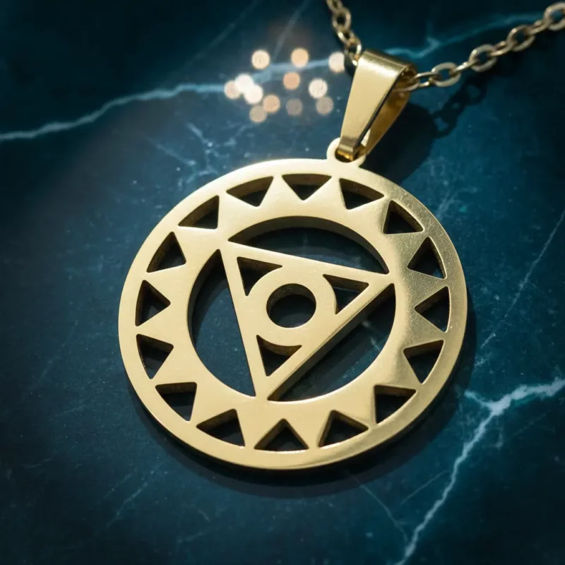 Lot de 3 (1,50€ Pièce) : Collier Avec Pendentif Œil de la Providence  - Doré