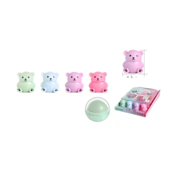 Présentoir de 24 (soit 1,30€ unité) : Baumes à Lèvres Wynie – Ourson Coloré – Image 2