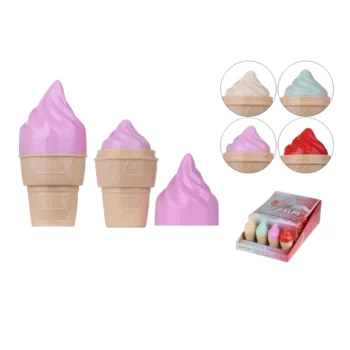 Présentoir de 24 (soit 1,20€ unité) : Baumes à Lèvres Wynie – Forme Cornet de Glace – Image 2
