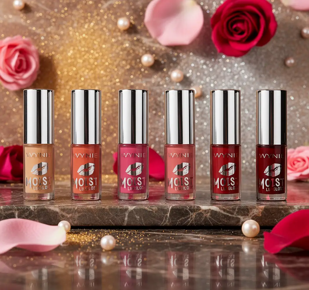 grossiste gloss en flacon wynie Présentoir de 24 : Gloss à Lèvres Wynie – Moist Gloss – Image 1