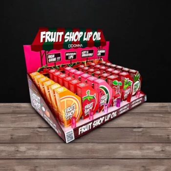 Présentoir de 36 (soit 0,88€ l'unité) : Huile pour Lèvres FRUIT SHOP – D'Donna – Image 4