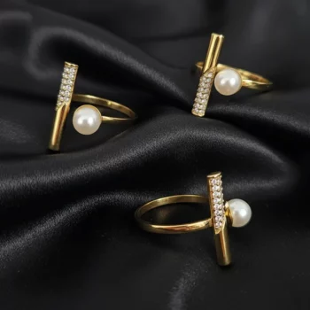 Lot de 100 Bagues (1,70€ Pièce) : Bague Ajustable Doré Qualité N°1- Mélange ± 30 Différentes – Acier Inoxydable – Image 14